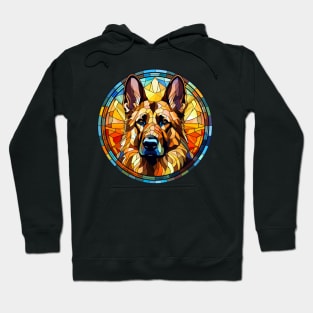 Stained Glass German Shepherd Dog Hoodie